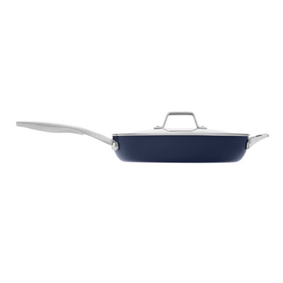 Calphalon® Premier™ Ceramic Nonstick 12" Frying Pan with Lid, Midnight Blue