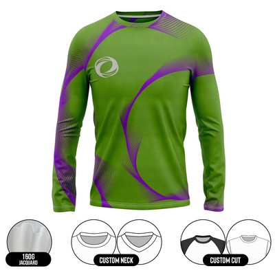Women's Full Sublimation Long Sleeve T-Shirt - 160G Performance Jacquard