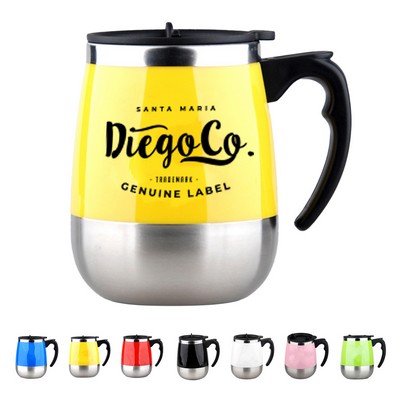 12oz Stainless Steel Self Stirring Coffe Mug