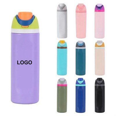 24oz Insulated Stainless Steel Water Bottle With Straw