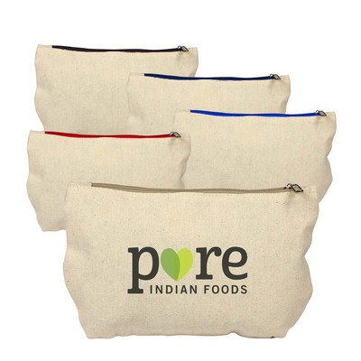 12 oz. 100% Cotton Canvas Travel Kit bag/Makeup