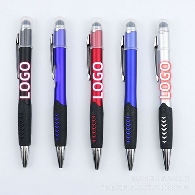 3 In 1 Lluminated Lighted Logo Ballpoint Pen w/Stylus MOQ100PCS