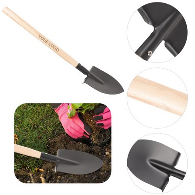 25" Manganese Steel Round Garden Spade Hand Shovel w/Wooden Handle MOQ10PCS