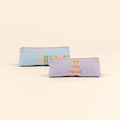 Fiddlesticks Medium Colored Canvas Pouch