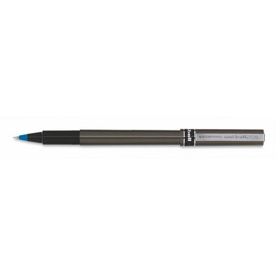 Uniball Deluxe Micro Point Platinum Gray/Blue Ink Roller Ball Pen