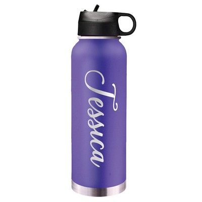32 Oz. Purple Stainless Steel Water Bottle