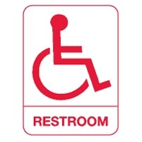 ADA Signage - Handicap Restroom (Pictogram w/ Copy)