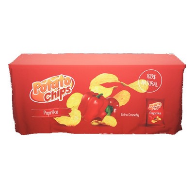 6' Fitted Table Cover with Zipper in Full Color Overall