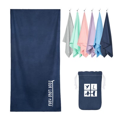 Beach Towel w/ Drawstring Bag