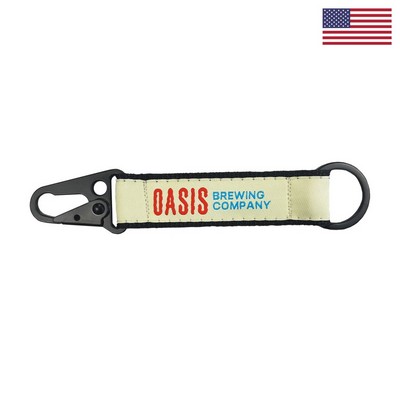 4" Woven Key Fob w/ Matte Black Sling Clip & Key Ring - "Elite" Weave