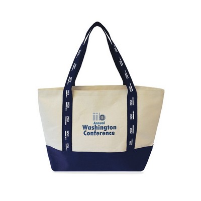 Medium Two Tone Tote (Custom Woven Ribbom)
