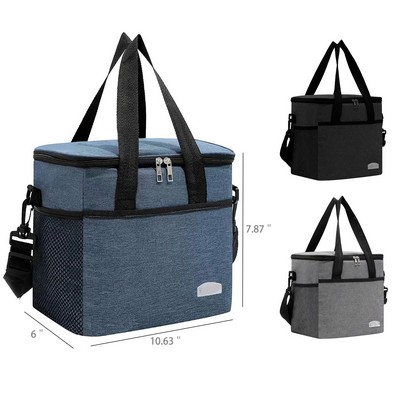 7.5-Liter Reusable Insulated Lunch Box Adult Picnic Ice Cooler Handheld Refrigerated Bag