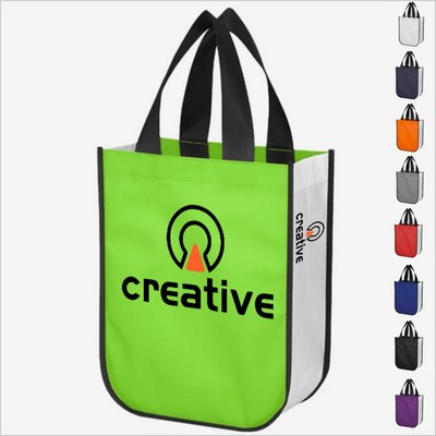 Logo Shiny Non-Woven Shopper Tote Bags