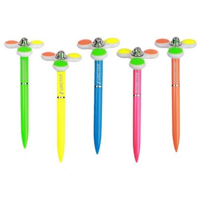 Rotating Fingertip Gyro Pen Plastic Ballpoint Pen