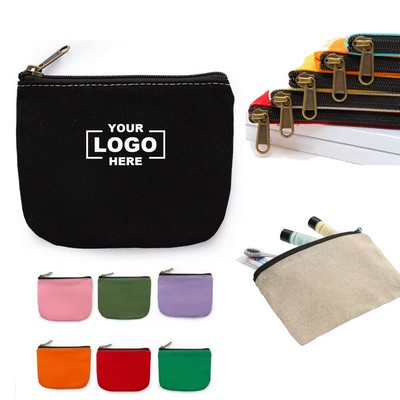 Colorful All - purpose Canvas Zip Pouch