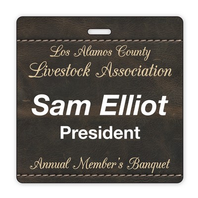 USA Made Laminated Paper Event Badge – 20mil Budget-Friendly (3.5"x3.5") Square