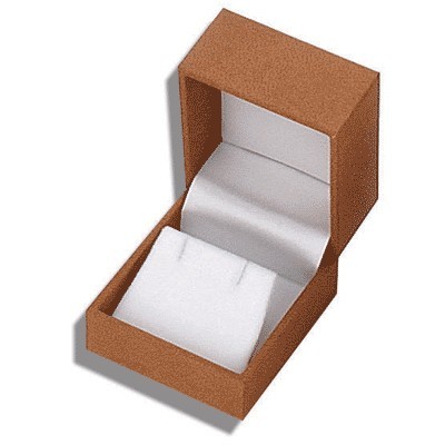 Harding Leatherette Earring Box w/Stitched Top
