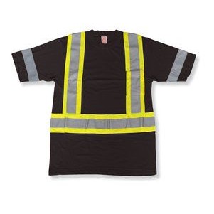 Reflective Black Cotton T-Shirt