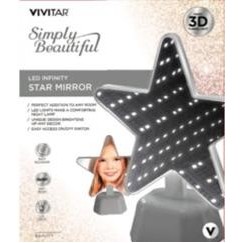 Vivitar® LED Infinity Gray Star Shaped Vanity Mirror