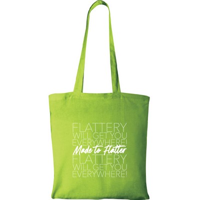 Lightweight Colored Canvas Convention Tote Bag with Shoulder Strap