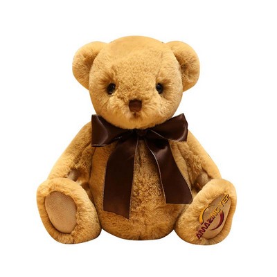 10" Paw Bear With Bow - Brown