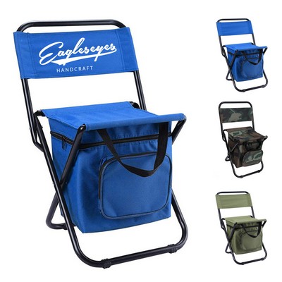 Foldable Camping Chair with Cooler Bag