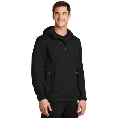 Port Authority Active Hooded Soft Shell Jacket.