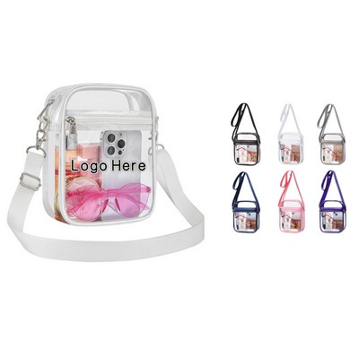 Clear PVC Crossbody Shoulder Bag