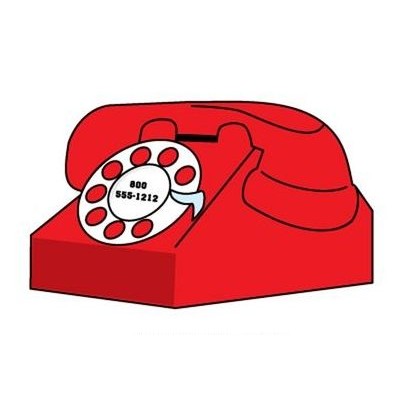 Rotary Dial Telephone Promotional Magnet w/ Strip Magnet (2 Square Inch)
