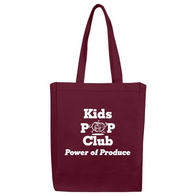 12 Oz. Color Cotton Canvas Tote Bag - 11"W X 14"H X 5"D