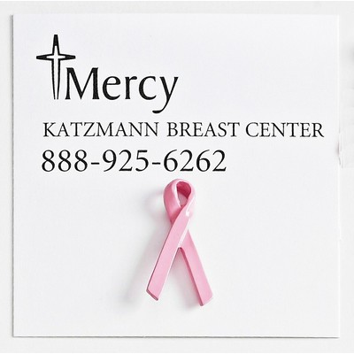Custom Printed White Card for Lapel Pins (2 1/2" Square)