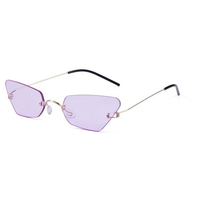 Sunglasses - Purple Lenses - Gold Frames