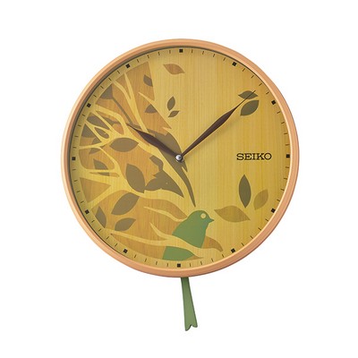 Seiko QCX243Z Pendulum Wall Clock - Light Brown