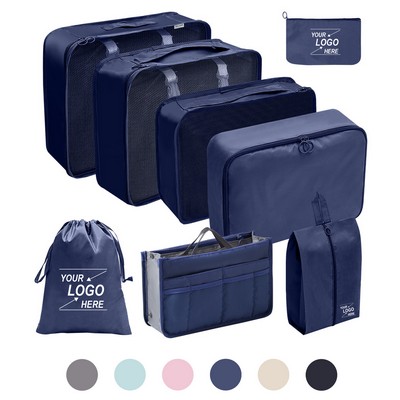 8 Piece Travel Packing Cubes Set for Luggage Organization