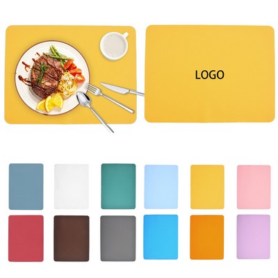 Pure Color Food-Grade Non-Slip Silicone Placemat For Kids