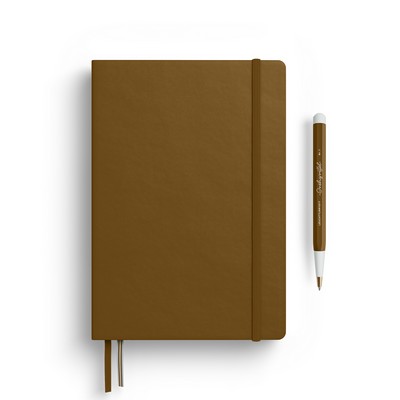 A5 Medium Softcover Notebook - Spice Brown, Ruled Pages