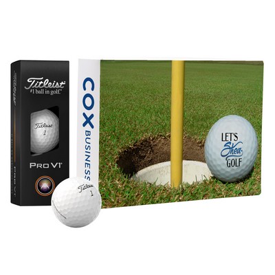 Titleist® Pro V1 Golf Ball Dozen w/Custom Lid