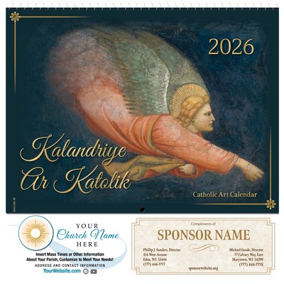 Traditional Catholic Art 2026 Calendar (Haitian Creole / English)