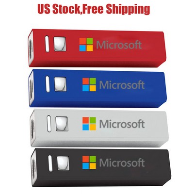 Free Shipping 2200mAh Rectangle Aluminium Power Bank