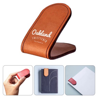 Magnetic Leather Bookmark