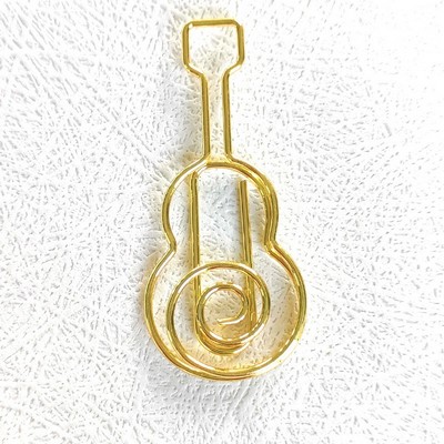Guitar Shaped Metal Paper Clasp Custom Shaped Paper Clip