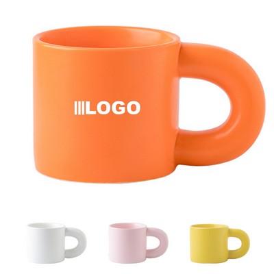 Customized Fat Handle Ceramic Mug