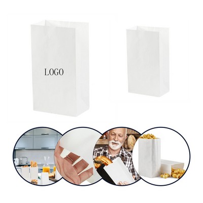"White Paper Popcorn Bag "