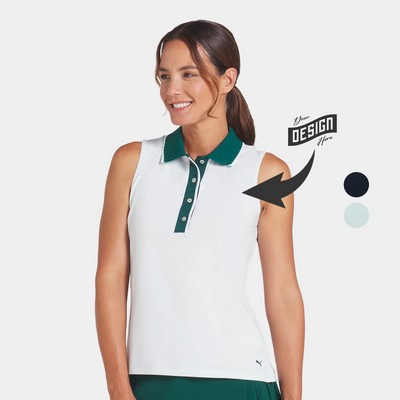 PUMA® CLOUDSPUN Bridges Women's Sleeveless Golf Polo Shirt
