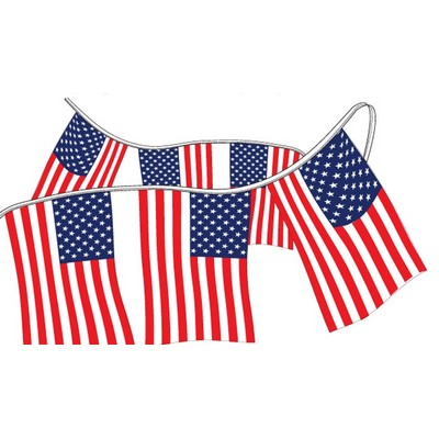 60' Stars & Stripes Supreme Cloth Flag Pennant (12" x 18")