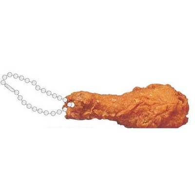Chicken Leg Promotional Key Chain w/ Black Back (6 Square Inch)