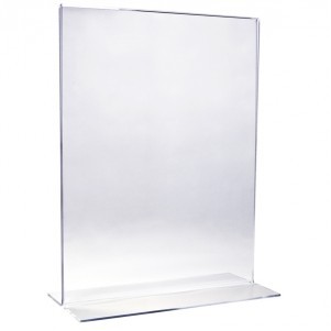 Vertical T Frame Acrylic Display (3.5"x5")