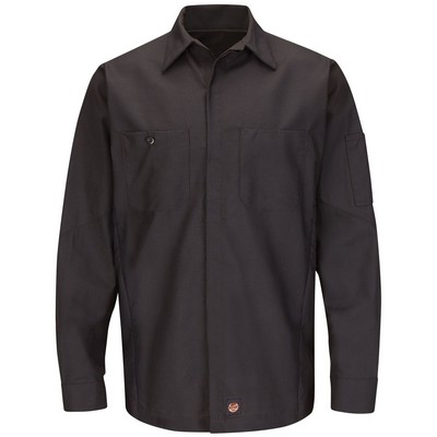 Red Kap® Long Sleeve 2-Tone Crew Shirt