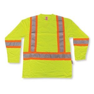 Poly Wicking Lime Green Long Sleeve Shirt