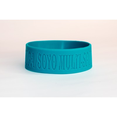 1 Inch Debossed Silicone Wristband